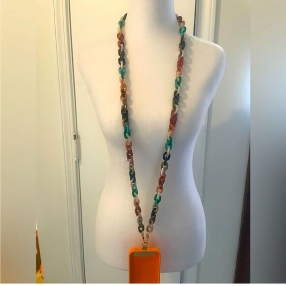 Chic Macaron-Inspired 120cm Acrylic
Crossbody Phone Chain Plus Phone Lanyard - Picture 2 of 8